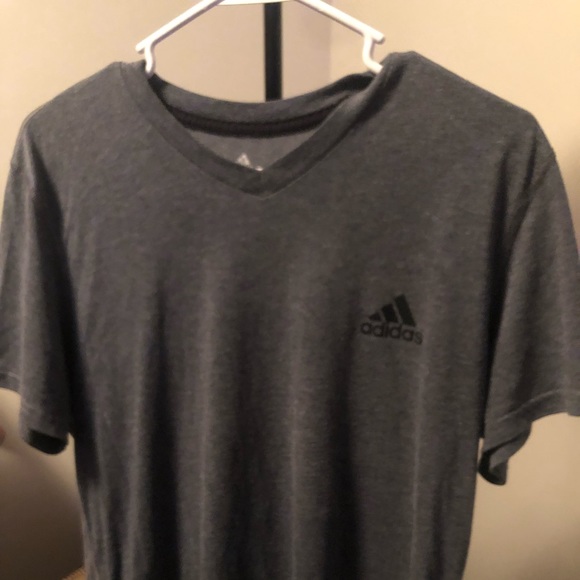 Athletic Adidas grey V neck (Large) - Picture 1 of 1